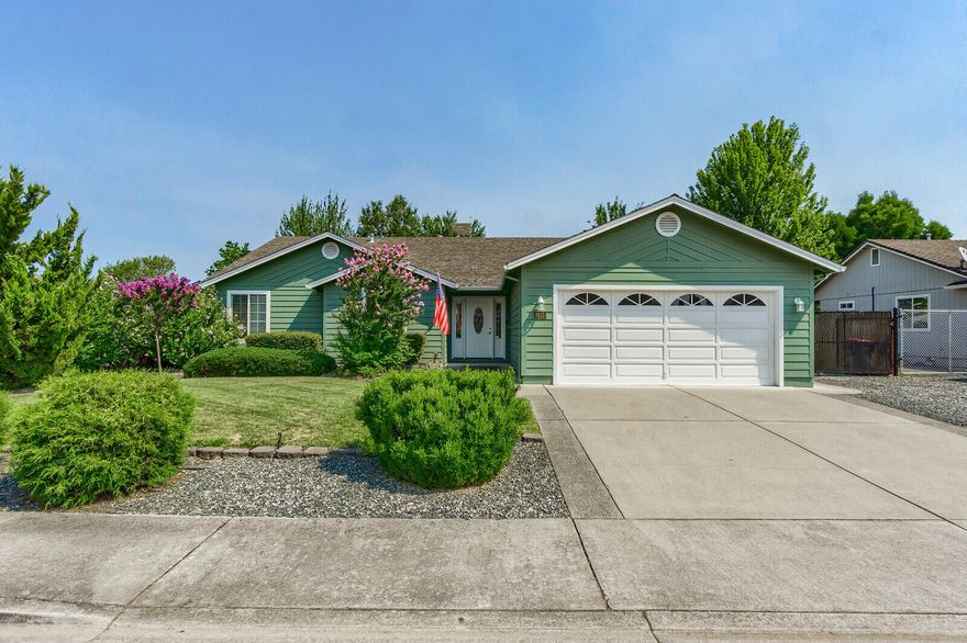 Move-in-Ready!  Nice home built in 2002 and updated over the years.  Features include open floor plan with vaulted ceilings, living room with gas fireplace, kitchen with granite counters, lots of cabinetry and counter top space, laundry room and master suite with walk-in closet.  The landscape has been professionally maintained, fenced back yard with water feature.  Plus there is a 2 car garage and RV Parking.  This home is ready for it's new owner!