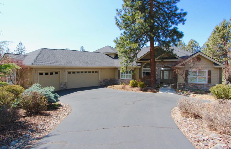 Elegant home with 3 bedroom, 2 bath  plus an office. Heated floors in the master bathroom.  Wood burning/heating fireplace (Extrodinaire)  Central vacuum system and 3 automatic Sunsetter awnings over the large out door decking. It  also includes a 939 Sq. Ft. 3 car garage on a .62 acre lot overlooking the 9th tee box of the Arnold Palmer Championship golf course.  High end amenities throughout the home.  This home is located in the desirable Running Y Resort community sought after for its many home owner amenities that include fitness center, indoor pool and sauna, tennis, pickleball, basketball, and volley ball courts, playground, 6 miles of paved walking trails, wild land walking paths, restaurants and more.
Must see.  $775,000.00