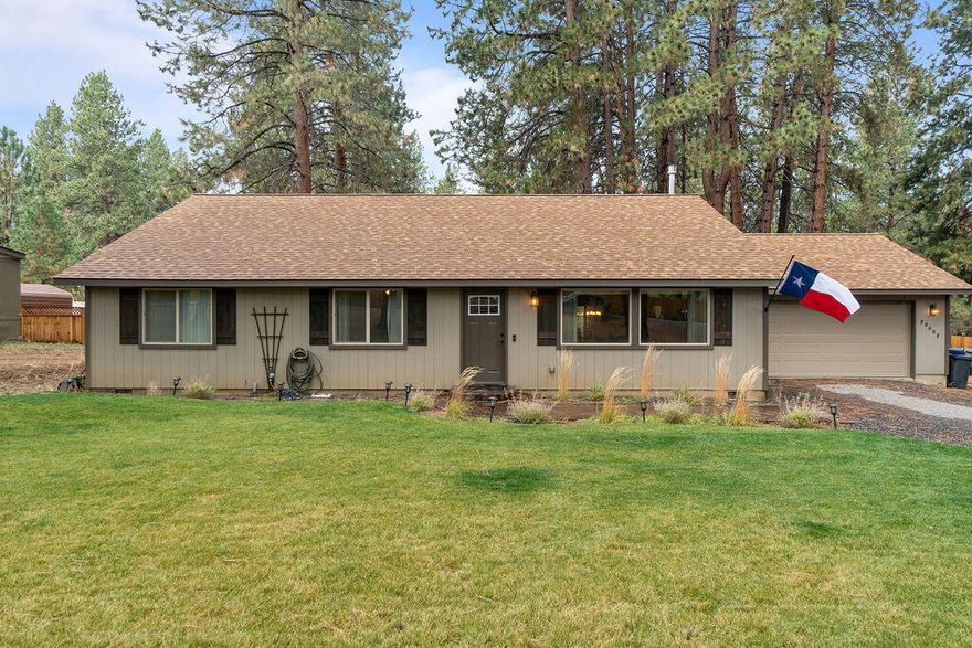 Don't miss this home sweet home in Deschutes River Woods. This stunning lot features a 3 bed/2 bath home that has been well maintained inside and out. With upgrades throughout, you can't beat the open floor plan and living spaces. The spacious patio in the back of the home is stamped concrete, with matching walkways in the front.  Come find home in the woods of Central Oregon, nestled in the pines. This home won't last on the market long; schedule your showing today.