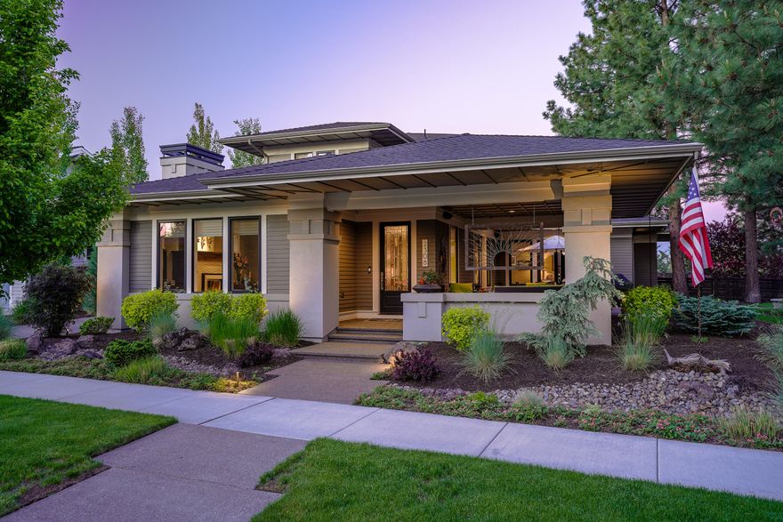 Stunning prairie style home in a prime location in Northwest Crossing on .34 acre lot. Contemporary features include slab quartz counters, open great room floor plan, gas fireplace with stone surround, and custom built-ins. The generous covered patio creates more living and entertaining space outdoors right off the dining room. Spacious kitchen with Jennair appliances, pantry and large gathering island. Beautiful hardwood floors throughout main living area. Primary suite and luxurious primary bath are located on the main floor. Upper floor features 2 bedrooms, full bath and a loft area. A meticulously maintained, landscaped, fenced backyard this size is a rare find in Northwest Crossing. The gorgeous space for a fire pit and seating area completes the scene.  Room for all the toys in the 3-car garage. This neighborhood was thoughtfully designed to provide residents with conveniences like restaurants, shops, parks, schools and trails.