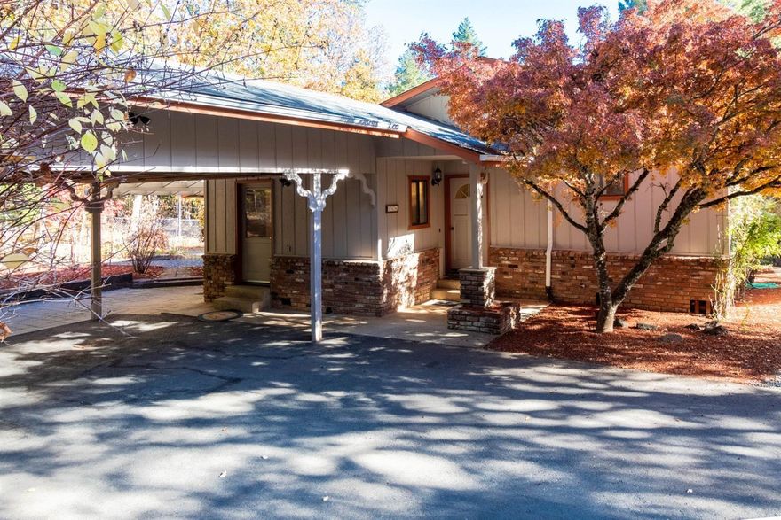 Enter this gated property & drive down this quiet private road to a circular driveway. There you are greeted with serenity and nature. Main home is 1264' with 2/2 and a beautiful screened in porch to enjoy cool evenings. Home was lovingly built using cedar and fir. The plank style ceiling, doors, trim work & half wall design all include custom wood work. Dining room has built-in seating. Home includes new sinks, faucets, toilets and light fixtures. Brand new deck completed last summer to sit with your morning beverage & simply stare into the peacefulness around you. Main home has oil heat and A/C as well as a fenced in yard to help keep deer out while you enjoy your garden. ADU is 720' with 1 bedroom upstairs (with private deck) and bathroom, living room, kitchen downstairs. Everything was new last year - carpet, paint, toilet and sinks. This unit has its own private, fenced yard and fire pit. Shop on property is 20x24 with vacuum system & heat plus an additional 10x18 smaller shop.