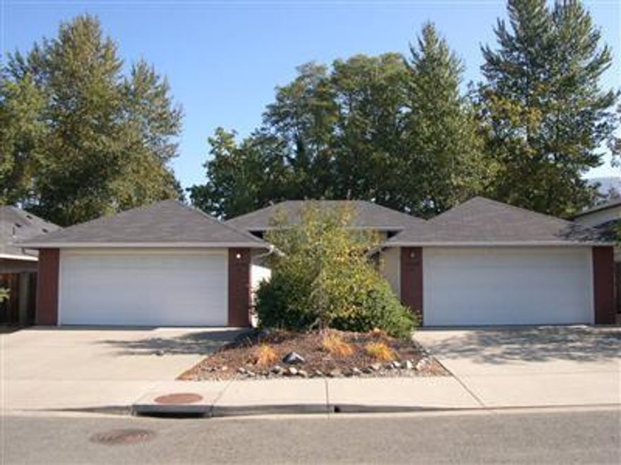 All info deemed reliable but not verified. Excellent single story newer duplex in great residential neighborhood. Almost 1200 SF, 2 bed, 2 bath each. Each unit has 2 car garage, small fenced yard & patio. Vaulted ceiling, oak cabinets, large utility room, kitchen has high ceilings. Master bath is large w/2 sinks, great for owner occupied. Brick accents on ext and low maintenance landscaping.