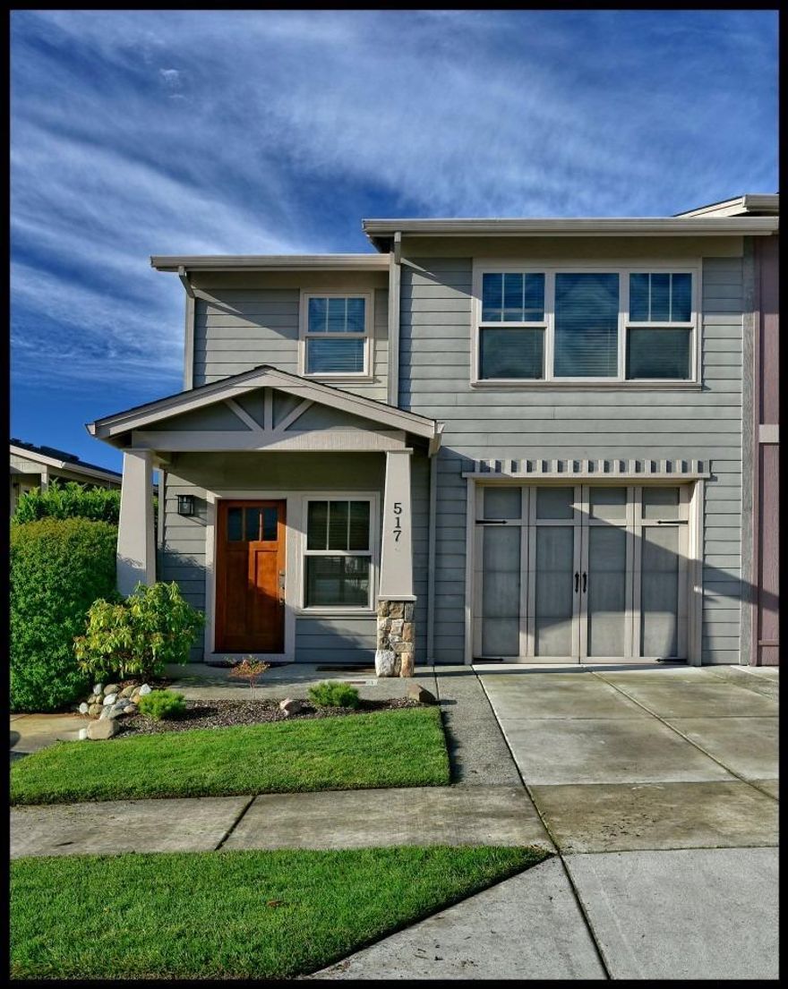 Easy care living in this Alderwood townhome with a light-filled end unit location! 3 bedrooms, 2.5 baths and over 1700 sq ft, with 9 ft ceilings and lots of windows. Open kitchen/dining/living area with eating bar, ss appliances, hardwood floors, large pantry and granite countertops. Easy access to a wonderful patio and fenced backyard. Large bedrooms with roomy closets, baths with extra cabinetry and marble tops, oversized finished one car garage with storage cabinet and opener. Roomy utility area and lot's of great storage. HOA offers an inground pool, beautiful clubhouse with workout room, kitchen and sitting area with a stone FP. This unit is Move in Ready!