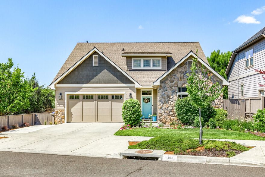 Gorgeous home in the desirable Riverwalk Subdivision in beautiful Ashland, Oregon. Spacious, w/ four bedrooms, three bathrooms and an office. Open floor plan, tall ceilings and lots of windows to capture the natural light and enjoyment of the surrounding outdoor views. Well laid out, upgraded kitchen w/ stainless steel appliances, granite counters and center island overlook the great room, living and dining areas with access to the backyard. Two main level bedrooms, including the large primary bedroom suite w/ dual vanities, soaking tub, shower and walk-in closet. Upstairs has the two additional bedrooms, office and an awesome family room w/ balcony overlooking the picturesque views that surround. Serene fenced-in backyard w/ patios and a refreshing swimming pool backs up to nature's beauty of Riverwalk Park w/ Bear Creek gently flowing by. Excellent central location w/ close proximity to parks, schools and downtown.
