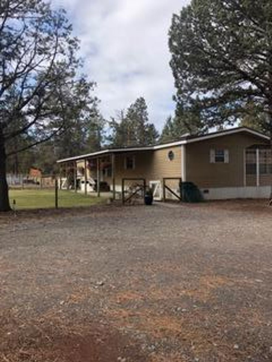 Clean Horse Property!  6.68 Acres Total with very comfortable and clean Manufactured Home.  
This property is Pending and is being endtered only for Comps.