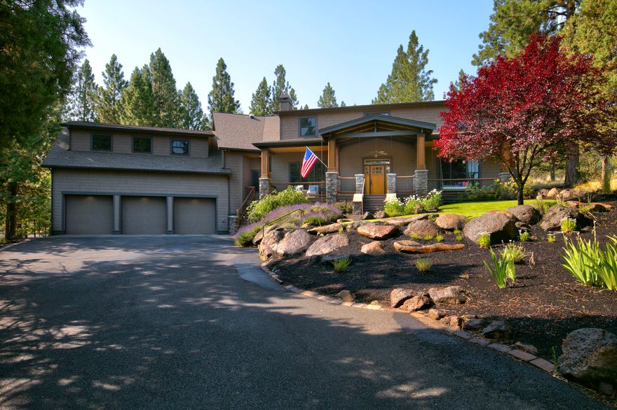 Privacy on Awbrey Butte. This beautiful 4 bed, 4 bth home sits on .61 acres with access to the nature trail leading to Summit and Sylvan Park. Relax on the covered front porch or enjoy the privacy on the back patio nestled on the side of the Awbrey Butte. Entertain guest in the gourmet kitchen with Sub Zero fridge, Dacor 6-burner gas stove, granite countertops, and W/I pantry. Cozy up to the wood burning stone fireplace in the living room while enjoying the wildlife outside. Master Suite has vaulted ceilings with updated bath & sauna with two W/I closets. Located on end on the cul-de-sac with a highly desirable flat driveway with an oversized 3 car heated garage w/ shop area.