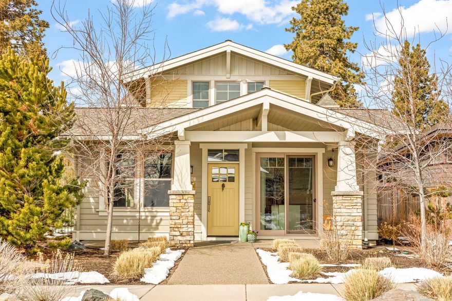 Prime Discovery Park location in NW Crossing! This beautifully crafted Greg Welch-built home is 1/2 mile of top schools, amazing local restaurants and Bend's Best Farmers Market. With Discovery Park as your backyard, enjoy a community garden, dog park, lake and scenic walking trails right outside your door. Inside, fresh paint enhances the bright, airy floor plan, while luxurious wool carpet adds warmth and organic comfort in the upstairs bedrooms. Natural light floods the home and the modern living space creates a striking contrast to the bright, open kitchen. The primary suite features sun-filled windows, walk-in closet with built-in shelving and a spa-like bath. Two spacious bedrooms offer an en-suite design with a shared shower. Enjoy multiple outdoor spaces, including a covered front porch and two patios. The oversized garage includes a 3rd bay for gear. Furnishings available! Don't miss this opportunity to own a stylish, home in one of Bend's most sought after neighborhoods!