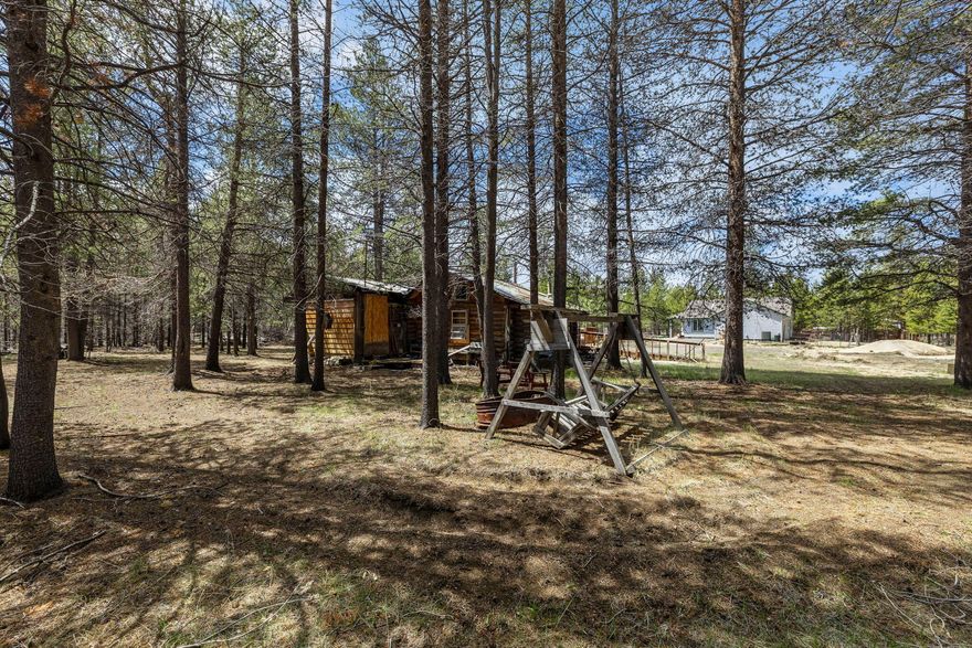 Discover your own diamond in the rough! This rustic 1 bed, 1 bath cabin sits in the heart of Central Oregon's wildlife & recreation paradise. Nestled among towering pines, this charming getaway offers endless potential—perfect for those ready to bring their imagination &  make it shine. Enjoy nearby fishing, hiking, & outdoor adventures, all while savoring the peaceful surroundings of La Pine's natural beauty. Whether you're looking for a weekend retreat or a fixer-upper project, this property is your chance to create the perfect rustic escape! Has power, septic, shared well all in place!