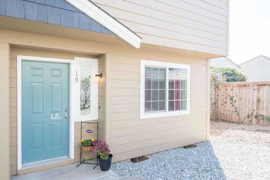 Affordable East Medford! Newer-built Brookhurst townhome. Great floorplan is tucked away toward the back of the complex, making it quiet and private. The open floor plan and two levels make it feel larger than the square footage. The kitchen opens to the great room with a slider to the patio and backyard. The dining room is off the front entry and could also be a great den or office. Upstairs are two good sized bedrooms and a bath. Laundry with additional storage closet also upstairs for extra convenience.