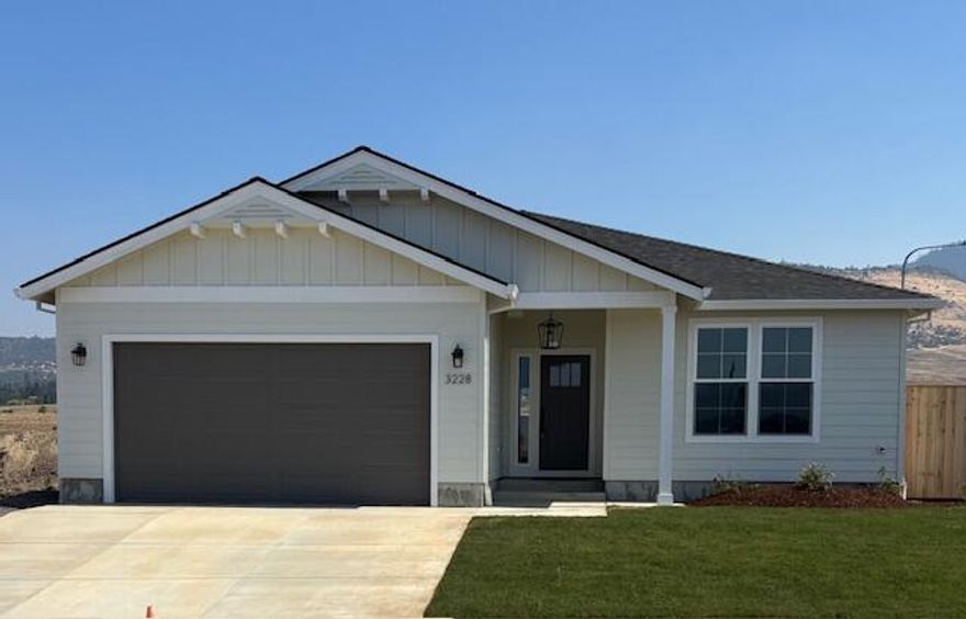Discover the perfect blend of comfort and style in this thoughtfully designed single-story 3-bedroom, 2-bath home. Located in a desirable Medford neighborhood, this home is close to shopping, dining, schools and outdoor recreation. This is the perfect opportunity to own a brand-new Mahar home in the heart of southern Oregon. Builder is currently offering $10,000 towards closing costs, or buyer rate buy down, etc.