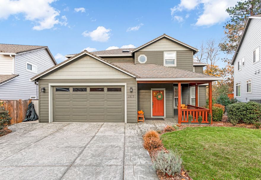 Warm and cozy home in a nice established neighborhood in Talent.  This nicely constructed 2004 home offers 3 bedrooms, 21/2 baths, including an office with over 2100 square feet.  Nice open kitchen with birch cabinets and cherry hardwood floors, gas range, stainless steel appliances, granite counters, designated dining area.  All bedrooms upstairs.  Master bedroom very spacious, with a huge walk-in closet, walk-in shower, nicely landscaped in front with in-ground sprinklers.