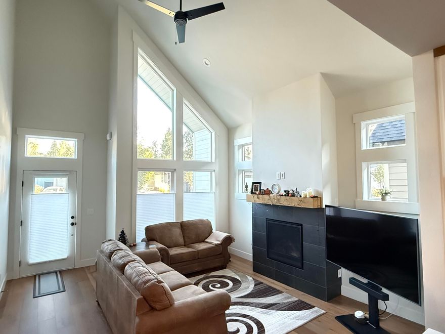 Modern Cottage with Striking Architecture & Low-Maintenance Living.

Located as a end unit in the quiet, well-maintained community of Clearpine. 

Step inside to soaring 20-foot living room ceilings, lots of natural light, fireplace and wood-wrapped windows throughout.

The chef's kitchen is outfitted with sleek stainless steel KitchenAid appliances, open living concept for entertaining. From the dining room, enjoy peek-a-boo mountain views, adding a peaceful backdrop to your meals.

Outside, the low-maintenance yard is designed for easy care, with a built-in BBQ propane hookup.  Home is on a community propane system so you never have to call to have propane filled, just pay the bill!  Did I mention low monthly HOA? Or electric car charging outlet in the garage and metal roof? Just let that snow slide right off.  

Earth Advantage and Firewire Certificate Neighborhood.

Seller is related to the listing agent.