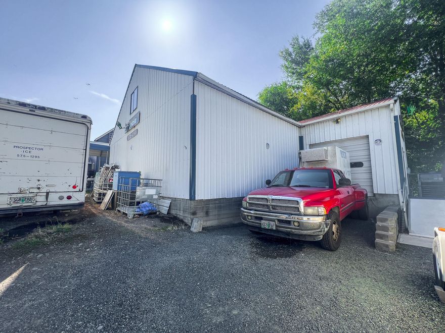 Prospector Ice is now available for purchase after successfully operating since 1987 in Grant County. This turnkey business serves 43 vendors and supports the Forest Service during fire season and at fairground events.

The sale includes the business and its name, all machinery for ice production, Dodge pickups equipped with ice boxes, an ice trailer, the land, shop and more.

Located at 123 N Clark Street in Canyon City, the shop spans 1,777 square feet and features a half bath, a small kitchenette, 3-phase power, a loading dock, a walk-in cooler, equipment for production, and loft space. The lot size is 0.10 acres.

This business is ready for you to step in and operate, with the seller offering training.