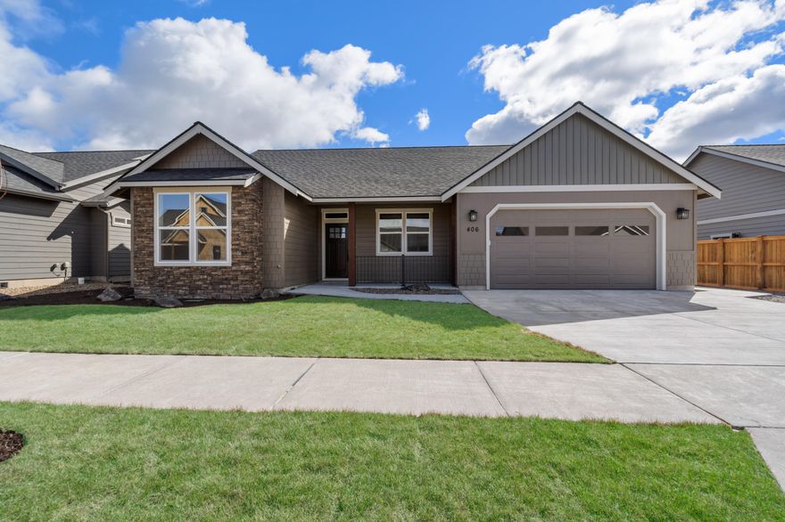 Brand NEW & nearly completed! Energy efficient w/custom details throughout in this 2,504 sf home. Modern farmhouse finishes, gourmet kitchen w/ breakfast bar seating, farmhouse sink, Quartz slab counters & subway tile backsplash. Gas range w/Stainless hood, under cabinet lighting, built ins & soft close drawers. Rustic corner gas burning fireplace is a focal point of main living area w/ vaulted ceiling & plenty of windows for tons of natural light throughout. Office/den off the front entry w/classic wainscoting & designer lighting. Spacious primary bedroom offers large walk-in closet w/built ins, amazing soaking tub, tile shower & dbl sinks. Laundry w/sink. Barnwood LVP floors pull the decor together! Exterior stone accents, covered back patio w/ natural wood tongue in groove ceiling & space to bring the party outside. Fully landscaped w/fencing, 2 car garage & space for toys, 8' door & epoxy floor. MUST SEE!