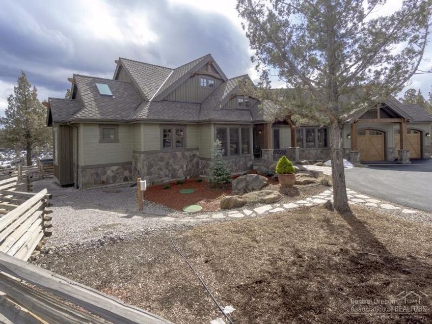 Exquisite custom home on private 2.34 acres bordering the Deschutes Land Trust Whychus Creek Preservaion area. Top quality construction throughout with a gourmet kitchen,Thermador appliances, stunning master suite with fireplace; open great room with a Tulikivi wood burning fireplae/stove with pizza oven; large upstairs bonus room; huge views of the canyon & surrounding area; 30x38 RV garage/shop plus attached garage. This truly one-of-a-kind estate is only 6 miles from Sisters, Oregon