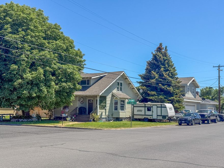 Charming and full of character, this spacious two-story home sits on a large corner lot and features 3 bedrooms, 2 baths in the main house. A bonus 610 sq ft ADU above the detached 2-car garage offers 1 bedroom, 1 bath, a cozy living space, and a private deck—perfect for guests, extended family, or a potential Airbnb rental opportunity! With timeless charm and versatile living options, this property is a rare find. Schedule your tour today!