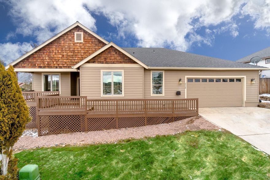 Beautiful Single level home w/ Cascade Mountain views in SW Redmond on .23 acre corner lot. 3 bedrooms, 2 bathrooms plus an office. Kitchen features Granite counters, Hardwood floors, Alder cabinets, island sink & gas range. Beautiful beautiful natural lighting in the desirable open floor plan w/ vaulted ceilings, Master separation, utility room w/ sink, AC, 3 car garage, RV parking and 2 fireplaces. Soak in your jetted tub while relaxing in front of your fireplace which separate the mater bed and bath. Unfinished storage room under the home for kayaks, Christmas decorations or to protect your outdoor furniture during the winter.