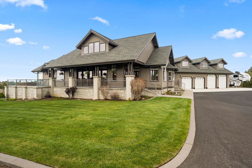 Pride of Ownership Acreage with Custom Built Home! Located on a private paved dead end street with newly paved driveway leading to your 4 car extra deep epoxy coated garage with abundant added storage! Large RV parking w/ Sewer Hookup, Storage and Shed! Wrap around Stamped Concrete porch with Hot Tub and backyard patio area for all your outdoor entertainment! Open Kitchen looking to your Vaulted Living Room with built-in shelves and gas fireplace!  All 3 bedrooms are well placed on the main level with the master suite being very spacious with its own gas fireplace, doors leading to the hot tub and well appointed master bath. The main level also offers your own private office, huge Laundry Room and MudRoom that will lead you to a separate living space above the garage that offers a Bonus Room, additional bedroom plus a full bathroom. This estate will impress any person wanting space away from the city but just a quick 4 minutes to Bend, close proximity to 1000's of acres of BLM Land.