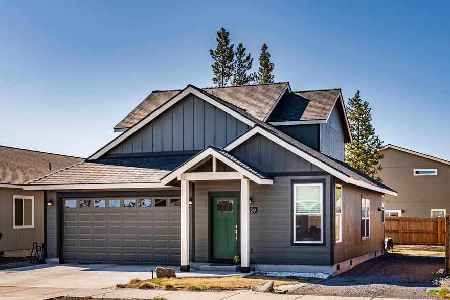 Stunning, new custom construction home in beautiful LaPine, OR! This Northwest Modern style residence was built by Patrick Builders, and features a master bedroom on the main level, an open living concept w/ vaulted ceilings, tons of natural light, spacious fenced yard, and RV/boat parking. Upgraded characteristics of this stylish home feature beautiful cabinetry, hardwood floors, custom tile & accents, quartz slab counters, stainless steel appl's, fibre optic internet, custom carpet, along with A/C. Don't miss this opportunity to own your own unique, turn key, highly upgraded custom home right in the heart of LaPine with eateries, shopping, mtns, lakes, rivers & forestland right outside your door!