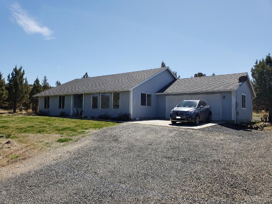 This is a beautifully maintained home that sits on 1.85 acres south of Prineville on the way to Prineville Reservoir. The home has 3 bedrooms, 2 baths, an open floor plan and nice size bedrooms. Master has shower and 2nd bath is tub/shower combo. All kitchen appliances are included. There is a garden shed out back and the garage is finished sheet rock and painted. Call for additional information and maps.