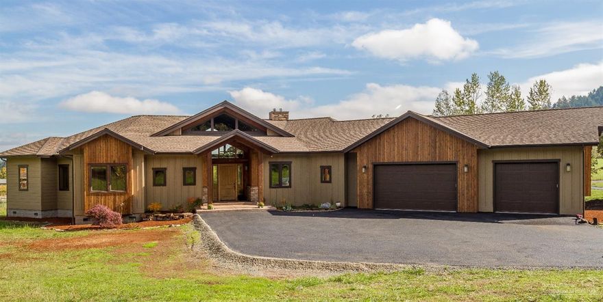 Welcome to your dream home on 5 acres! This is a must see. 4 bedroom 2.5 bath, high end finishes throughout the home, rustic pine floors, alder doors, granite, double walk in closets in master, central vac, induction cook top, 9ft garage doors, rv plug in. Approximately 1,600 sq. ft. of customizable unfinished basement plumbed and wired. Beautiful view of Mt.Pisgah. Great location 10 minutes to downtown Eugene. Bring your animals. Room for shop or barn.