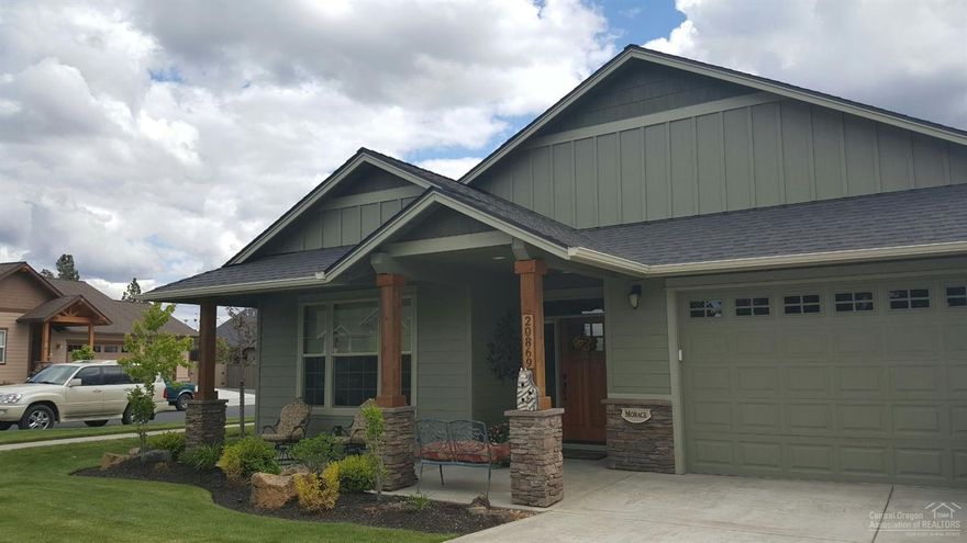 No need to buy new construction when you can purchase this quality constructed, single level home in Quail Crossing located on large 7,400 sq.ft. corner lot across from Rock Ridge Park.High quality finishes including, alder cabinets throughout, hardwood floors, granite slab kitchen counters, SS appliances, gas fireplace, solid core wood doors, bathroom tile floor and counters. Great separation from master bedroom and guest rooms.Beautifully landscaped w/ mature trees. Front and back covered porches. A/C too