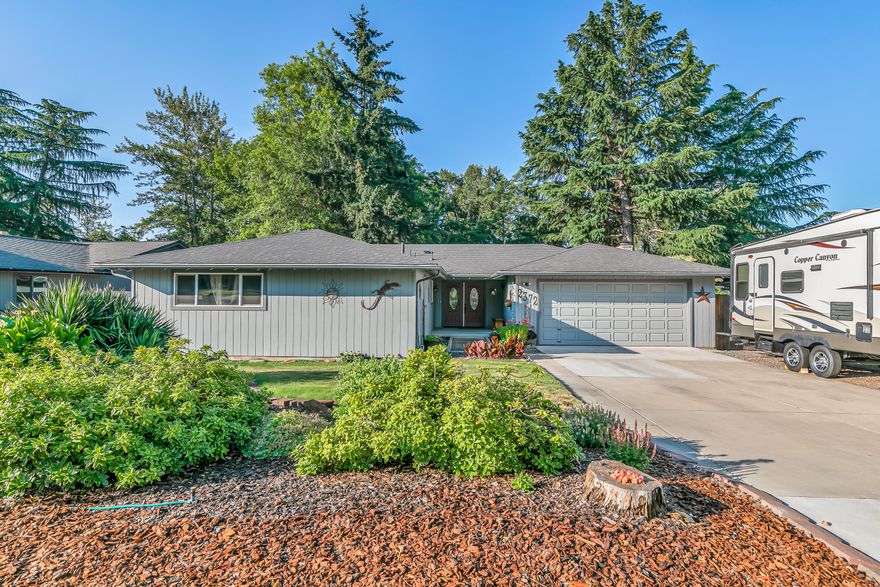 Yes, this lovely home has only 2 bedrooms but what a home! The location is perfect for those requiring world class medical facilities in close proximity. And the home has some wonderful features and amenities: wonderful curb appeal, family room w/wood burning fireplace, breakfast bar, formal dining, formal living room, primary bedroom is huge (!), RV parking, spacious covered patio, mature landscaping. Plus, many important items have already been addressed: new roof 2019, new insulation in attic 2017, new heat pump 2022, new vinyl windows, new paint inside & out, newer water heater and new gutters 2022.