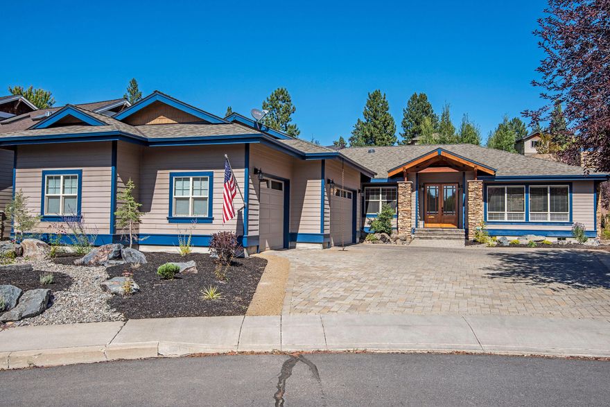 This beautiful single level NW Craftsman provides the perfect base camp for the Best of Central Oregon. The community of Shevlin Meadows is tucked just off of Shevlin Park Rd, a prime location on the Westside of Bend. Biking, hiking & river trails just minutes away & only 21 miles to Mt Bachelor! Return to this lovingly cared for & Beautifully upgraded home. Step through the front door to a Grand slate-tiled entry that compliments the solid wood floors flowing through the house and expansive Master Suite. Quartz countertops, new appliances and abundant storage make a fantastic chefs kitchen. The great room floorplan is open, light & bright, complete with exposed wood beams, stone gas fireplace & surround sound system. Step out the glass doors to a large patio. Over 1/3 acre, you'll enjoy privacy & plenty of room to entertain. A large office sits just off the main room for a private work space. Then be ready for your next adventure with all your toys stored neatly in the 850 sq. garage.