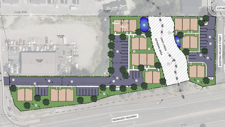 Prime 2.12-Acre Development Opportunity in Grants Pass, OR!
Unlock the potential of two contiguous lots—1.61 acres and 0.51 acres—zoned General Commercial with endless possibilities. A pre-application is already in place for a stunning 22-unit townhome community, making this a ready-to-go residential development site. The zoning also allows for commercial, multi-family, or mixed-use projects, giving you flexibility to meet market demand. Strategically located near Redwood Highway, the property offers high visibility, convenient access, and Grants Pass Irrigation District. Whether you're envisioning modern housing, retail space, or a dynamic combination, this is your chance to invest in one of Grants Pass's most versatile and promising parcels.