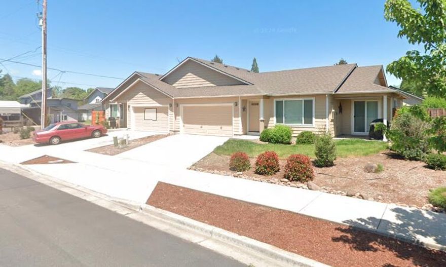 Attractive 2015-built,  these two single family residences with a common wall are located in a desirable Eagle Point neighborhood near schools, parks, golf, shopping, and Hwy 62. Unit 1: 1,117 SF at $1,650/month. Unit 2: 1,123 SF at $1,523/month. Both feature 2BD/2BA and attached double garages. Stable tenants since Jan 2024 and July 2023. Gross modified leases, separate electric & gas meters, no HOA, and professionally managed. Excellent turnkey investment.