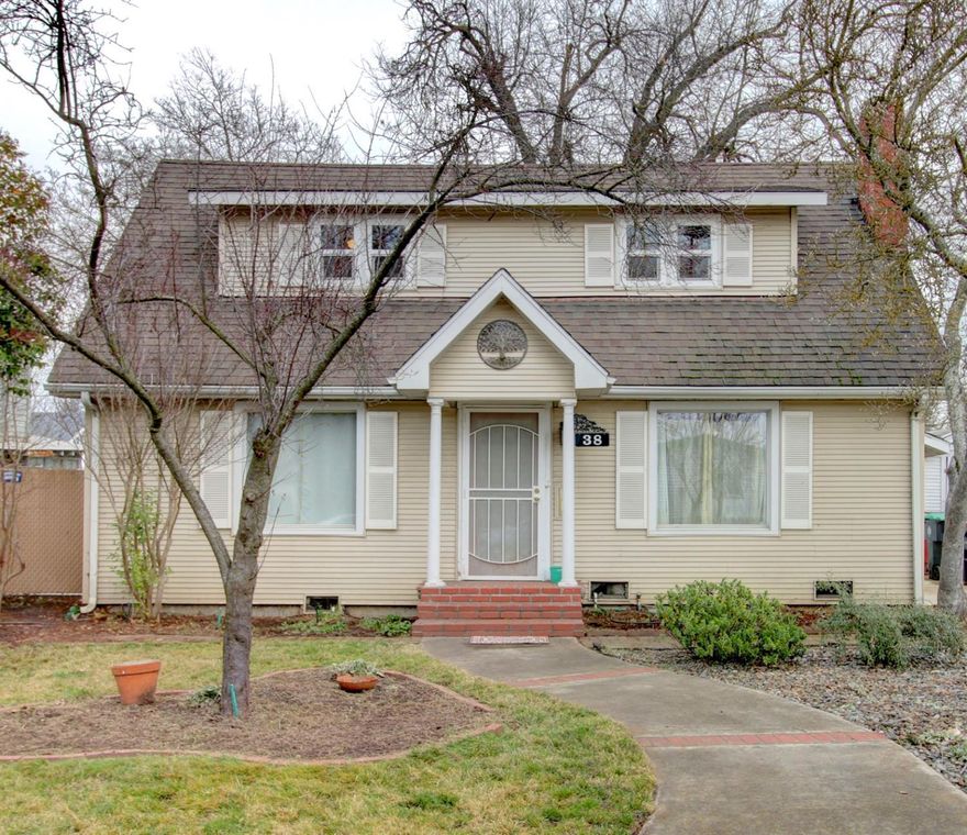 Welcome Home! This charming & sweet, updated cottage style gem offers a wonderful floor plan and many quality amenities for your enjoyment. The home has lots of personality inside and out, from its attractive curbside appeal with beautiful flowering trees and landscaping, to the large and fully fenced backyard with alley access. Inside you will find beautiful oak hardwood floors and woodwork, and a spacious living room with a cozy gas fireplace to enjoy on the cold winter days. Nicely appointed kitchen with new microwave and newer refrigerator, kitchen sink faucet and kitchen window. Relax in your main level master suite, and enjoy the one addtl bedroom and full bath on the main level. Take advantage of the nice, large laundry room complete with washer & dryer and plenty of storage space. This beautiful home is anxiously awaiting its new, happy owner!