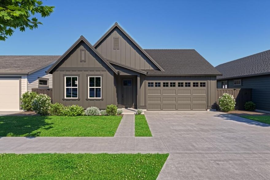 Build your dream home with the Tahoma single level floorplan on a corner home site in Petrosa. This well designed floorplan offers a spacious great room with open concept kitchen for entertaining all of your family/guests. As in all Pahlisch Homes, well-crafted finishes are used such as solid Quartz counters, luxury vinyl plank flooring, fireplace, 6-inch baseboards, ample storage, back covered patio, front landscaping, fencing, A/C and much more!  Come enjoy all the excitement that Bend's east side has to offer with shopping, eateries, city parks, recreational trails, and Mt. Bachelor & Hoodoo ski resorts are close by. Come live, play, and enjoy all the resort style amenities Petrosa has to offer! *Model Home hours are daily 11-5pm.