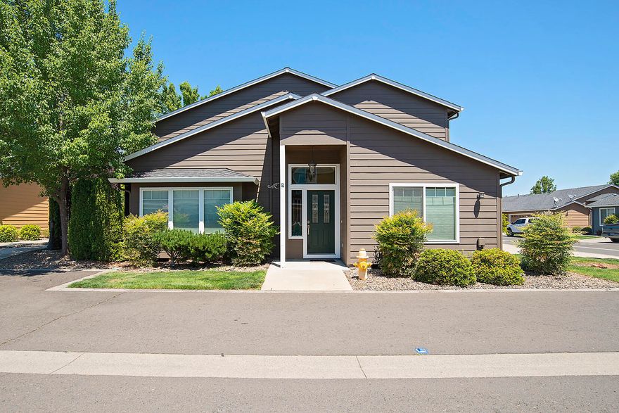 Come see this rare corner lot townhome  with a 2 car finished garage located in Beebe Woods subdivision. As you drive up to the home you will see the home has a great size side yard. Walking into this beautiful home the first bedroom is located on the main floor with a half bath. The tall ceilings provide plenty of additional space to give it a formal-like setting. Moving into the kitchen all the appliances will be staying with the home and the excess storage is perfect for your personal needs. The kitchen is open to the dining room with a w/eating bar, half bathroom on the main level with 2 master suites upstairs with vaulted ceilings. The main master has 2 closets plus a large shower.  The second floor also provides a separate laundry room with a sink and washer/ dryer included. Great location in a neighborhood with a common area park just down the street. Centrally located near Interstate-5, restaurants, medical, shopping, and more! Please reach out to your agent today!