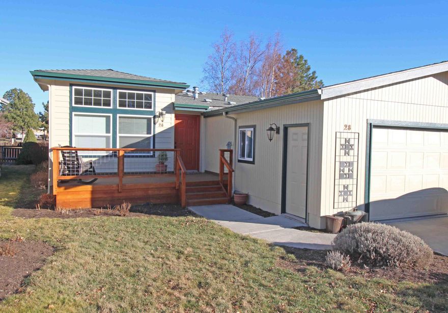 Home Sold. Entered for Comps and public info. Very well kept home in Snowberry Village. Space Rent $625/month includes water, sewer, clubhouse, snow removal and mowing. Backs to Public Park with gate to it. Gas stove with views out back windows of the public park. 2 car attached garage with ramp.