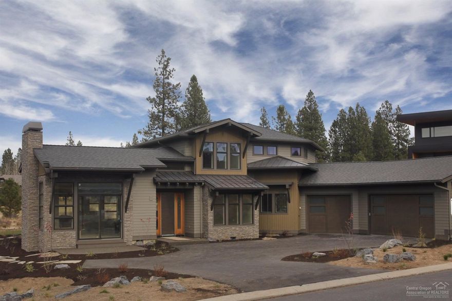 This exceptional home is under construction by award-winning Greg Welch Construction. Located on an elevated & sunny .44 acre lot, this home overlooks Broken Top Golf Course to the North & East, features solar exposure, views over Tetherow & the mountains from the front. This inspired NW design features a dramatic main level with open living, vaulted ceilings, outdoor living on the front & rear, formal den & master suite with direct outdoor access. The upstairs features two bedrooms & a large bonus room.