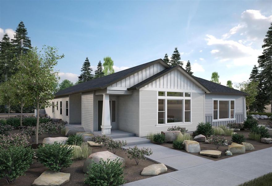 Completion mid-August. Our popular Snowy Butte floor plan with vaulted ceiling in great room and coffered ceiling in the master. Hardwood floors in the living & dining rooms, kitchen, and hall. Tiled flooring in the bathrooms and utility room. Living room has gas fireplace with tile surrounds. Granite kitchen with tiled backsplashes, upgraded stainless steel appliances (including 5-burner range/oven), soft-close drawers, and double basin sink. Spacious walk-in pantry. Nest Technology front doorbell/camera. Master bath has walk-in closet and double sinks. Covered patio, oversized 2-car finished rear garage with utility sink, alley access, fenced side yard. There will be City park and greenway areas. Homeowners' dues cover front landscaping and pocket park at the end of the street. Also pre-selling next units now!