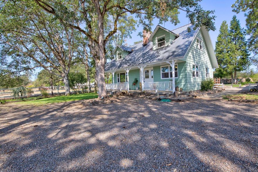 Hard to find two family setup! Classic and charming farm house beautifully updated with large windows in the living room, kitchen eating bar, formal dining room with built in shelving, office nook, spacious master suite with french doors leading out to the generous back deck looking out on a park like back yard and your acreage beyond- what a great place to BBQ or have your morning coffee! Upstairs you will find two more bedrooms and a full bath, extra storage and laundry. Second home boasts spacious kitchen with island, vaulted ceilings, double doors that lead to a huge master suite, laundry and extra full bath. That's not all....a huge shop, 2 stall barn with tack room, additional shop with storage, 2 tax lots, 2 wells - one with irrigation rights complete this unique property. So much to see - so little time - hurry before it's gone!