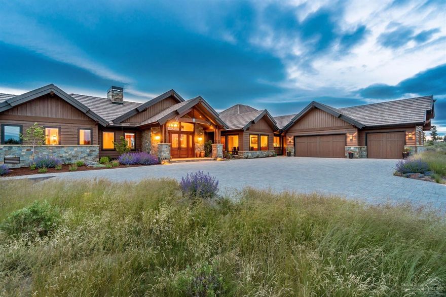 No expense spared in this spectacular custom home built in Tetherow in 2016 by G. Lock construction. Marked by superb craftsmanship this single level home embodies luxury, elegance & comfort! Expansive mtn, golf & lake views can be enjoyed from nearly every room & from the beautiful 1300SF covered verandah which includes TV & exquisite spa with firewall. 3 en-suites, office, a gourmet kitchen w/large island 2 eating bars, Wolfe range, butler's pantry, wine cooler. Golf Membership included.
