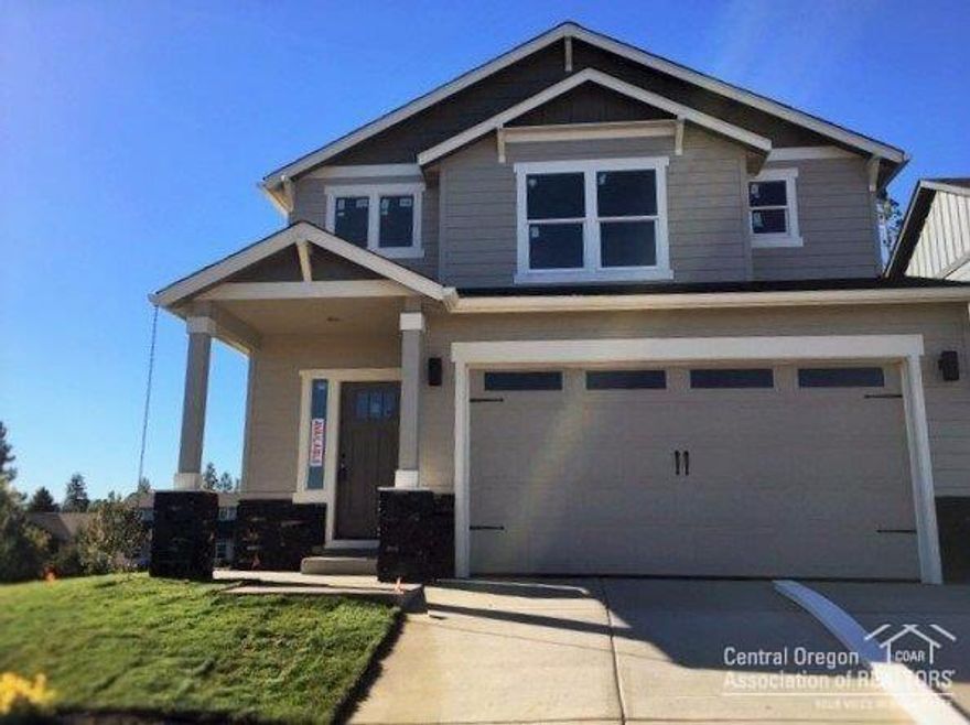 Cascade Mtn views await at this Hayden Home community, Cascade Heights. Only 3 miles to Old Mill District & Deschutes River. Open concept living/kitchen/dining: slab Quartz kitchen counters, hardwood throughout main level, SS appliances, A/C, fenced, covered patio, beautiful exterior with full lap siding & masonry accents. Large master ste:dual vanity, large walk-in closet. Enjoy the attached virtual tour. Maximize your buying power-No HOA fees! Construction has begun. Photos of similar home.