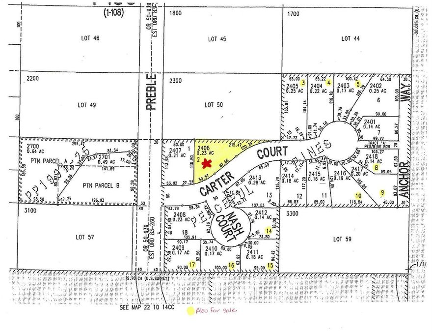 Great Opportunity to live in a Nice Downtown Neighborhood. Good Sized Lots, City Water & Sewer, Close to Shopping and Hwy 97. Small subdivision off the main traffic flow. Paved Cul-de-sac. Only 11 lots left. Varying Lot Sizes.