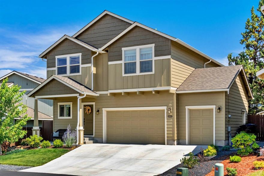 This newer home in NE Bend has been tastefully designed & well-maintained, providing a bright, contemporary haven for its inhabitants. Built in 2016, this 3 BD 2.5 BA home has been updated throughout, incl new A/C, blackout blinds in each bedroom, custom California Closet in Mstr, & new Edison lighting fixtures. Lrg 2-car garage incl addt'l bay & door for toys. The well-appointed kitchen features a spacious pantry & newer appliances and opens to a light-filled great room, boasting a gas fireplace w/ subway tile surround. Step out of the great room thru glass sliders to a patio w/ bar & a tiered, landscaped & fenced backyd that begs for summer parties. Trees keep you shaded while you sip coffee on one of 2 patios, or work in the raised garden beds. Upstairs, find a loft/flex area with office area, and 3 bedrooms. Spacious Mstr features a bathroom w/ double vanity, enclosed lavatory/shower, & w/i closet. Quick walk to neighborhood park, soon to be upgraded! This home is easy to show!