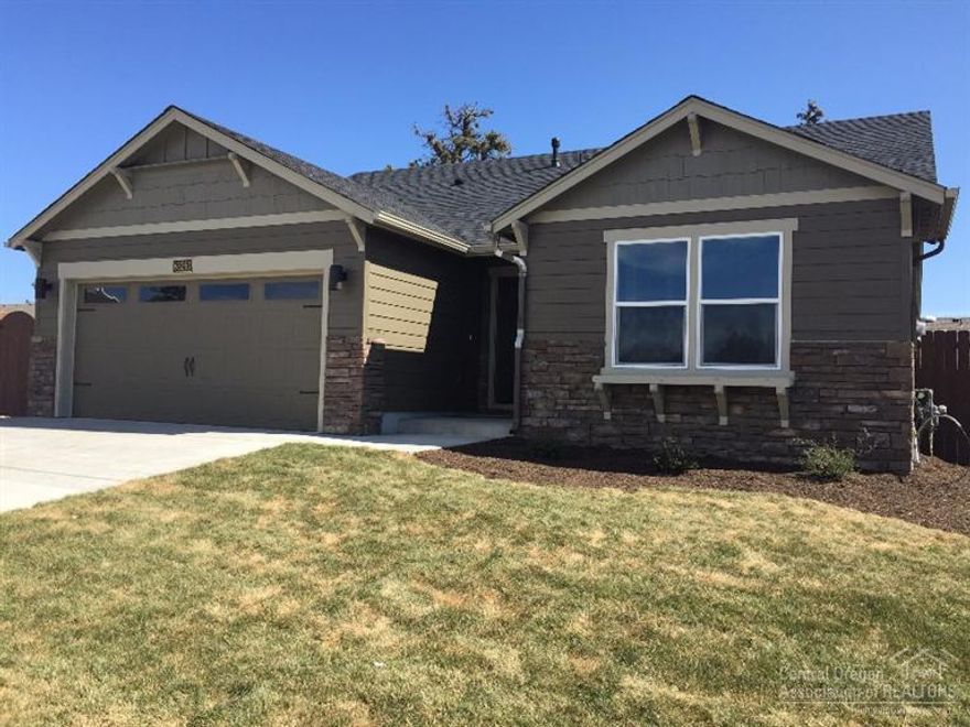 Single level home close to Sawyer, Tumalo state and community park in NW Bend. Award-winning designed kitchen overlooks spacious living room. Upgrades and/or inclusive features include: 4' garage extension, covered patio, masonry accents, Quartz kitchen counters, engineered hardwood in kitchen and dining, Stainless Steel GE appliances, Maple cabinets, full lap siding, completely fenced, gutters, enclosed soffits, and insulated garage/door. Home is completed and move in ready.