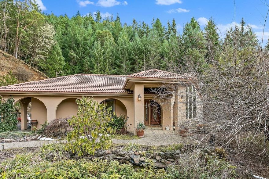 Stunning, immaculate perfect Southern Oregon Home! Located on a gated, private drive just 10 minutes to downtown Talent on the desirable Wagner Creek Road. Custom built stucco home with vaulted ceilings and open floor plan. The views from every window are second to none. Large master suite with tile bath, attached 2-car garage, in-ground pool, detached shop and covered RV parking - this home has it all! The gardens are beautifully landscaped with drip irrigation and mature fruit trees in the fenced orchard on a terrace. This dream property also has marketable timber - buyer to do their own due diligence. Two holding tanks, one in the ground and one above ground.