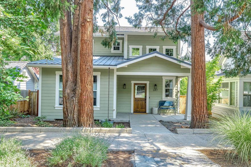 Beautifully constructed home in the heart of Ashland's Railroad District. This professionally designed 3bed, 2.5 bth home + office features quality up to date finishes with spacious living areas, large windows, sliding doors and a gourmet kitchen w/large island. Main level master with large walk-in closet and beautiful bathroom with Carrera marble double vanity, tub & walk-in shower. In addition, you will find 2 spacious bedrooms and a full bath with an oversized soaking tub and tile surround. 10-ft. ceilings and an abundance of natural light add to the grace and feel of this fantastic house! Close to schools, parks, bike path, Shakespeare Festival and all that downtown Ashland offers. Enjoy the yard & mountain views from the expansive covered decking. Legal separate studio with full bath & kitchen same quality finishes as main house that include washer/dryer, deck & separate address/meter. Two car finished garage with electric car charging station.