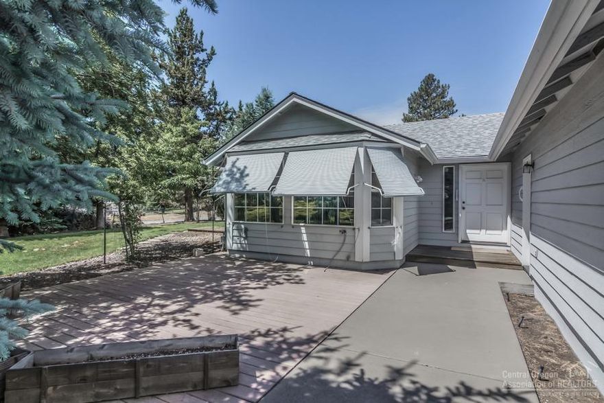 Cute and clean single story, 2 bedroom, 2 bath, 1305 sqft home nestled on nearly a half-acre in SE Bend. Open great room floor plan with vaulted ceilings, ceiling fan, designated dining area, central vac, and sunroom. Highly efficient kitchen with breakfast bar and granite counters. Spacious master suite with walk in closet and jetted tub. Amazing outdoor living space with mature landscaping. Close to schools and shopping. Call for your personal showing today.