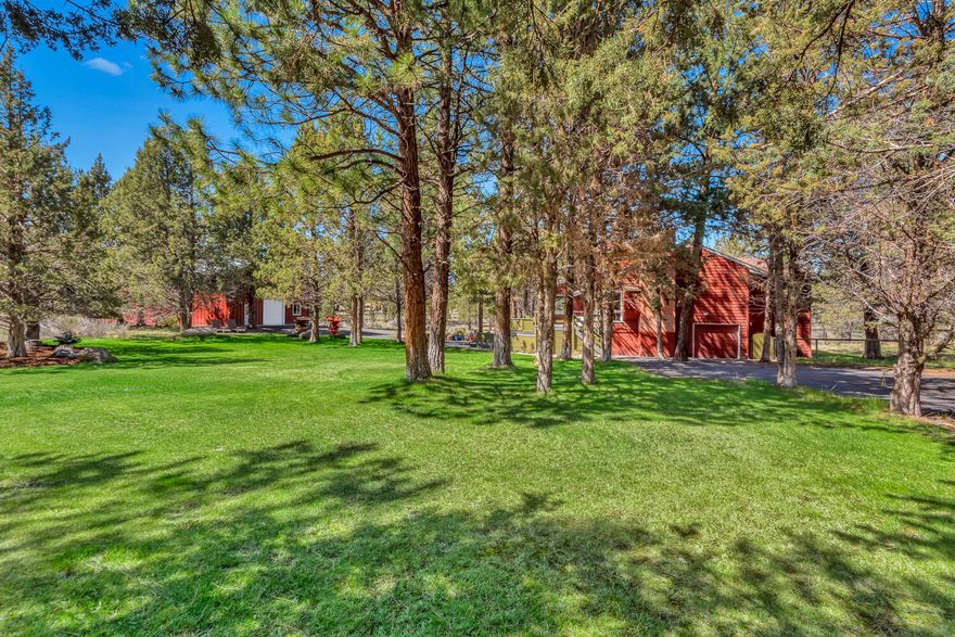 Welcome home to your 2.3+ acre Saddleback sanctuary! Tucked off the quiet dead end stretch of Gold Spur Way, with privacy & forest views to the north, this lovingly cared for home awaits it's next owner. An expansive deck leads inside to the split-level floor plan. Upon entering, you are greeted by a vaulted main floor & several levels, up and down, with 3,168 square fee. Four bedrooms, office or flex space, large laundry room, finished basement, game or bonus room, & single attached garage (or storage space). The oversized detached garage provides shelter for all your Central Oregon gear + roof top solar.  Featuring drive-through doors for parking vehicles, RVs, boats, & any other toys needed for an active lifestyle. There is an indoor basketball hoop, but add a golf net, batting cage. Saddleback is one of the only neighborhoods in the Summit school district where you can have horses & still maintain a neighborhood feel while being minutes away to Tumalo, Shevlin Park & downtown Bend.