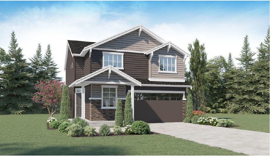 FINAL OPPORTUNITIES AT BIG SKY! Hurry~ We only have two homes remaining! America's #1 Home Builder since 2002, D. R. Horton is building a beautiful 1,801 sf two story home called the Berkshire 3706D. The Berkshire has 4 bedrooms, den on main, open great room; 2.5 baths and a 2 car garage. Beautiful cabinetry, quartz counter tops and laminate flooring! Tile surround shower in master and solid surface counter tops in bathrooms. Smart Home package includes video doorbell, Z Wave light switch and thermostat and Amazon DOT! Early December completion!
Photos representational of floorplan. Features vary.
By appointment only.