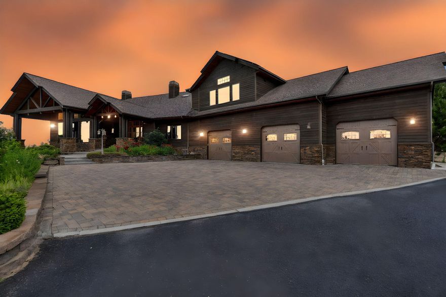 Prestigious West Powell Butte Estates home hitting the market for the first time. Set on a private 20-acre developers choice lot, the custom 4-bed, 3-bath home showcases wood-burning fireplace in living room, propane fireplace in dining area, custom built-ins, all framed by Cascade Mountain vistas. In the 4,306 sq ft first floor is a chef's dream kitchen with gas appliances, granite countertops, ample pantry space, and exquisite design. Primary suite features tiled shower, soaking tub and an outdoor patio. The 1,337 sq ft second floor features complete living quarters with private access, perfect for multi-generational living or guests. The 1,541 sq. ft. 3-car garage fits all vehicles of all sizes. A unique below-grade wine cellar with racks adds a touch of luxury. Landscaped grounds feature a sprinkler system, detached 40' x 50' shop equipped with 4 roll-up doors, and room for RV, added storage and projects. Schedule your tour and step into unparalleled elegance, this is a must-see.