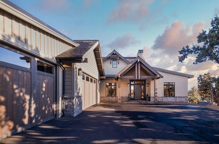 Stunning transitional, single-level home in Brasada Ranch! WIth an open living floor plan, this centrally located residence boasts 3 beds, flex room and 3 1/2 baths.  Expansive kitchen features an oversized island, high-end appliances and a walk-in pantry.  The primary bedroom includes a spa-like ensuite complete with a large zero entry shower & private sauna. The guest suite with private bath is perfect for welcoming guests to resort living. The u-shaped home backs up to common space and is a quick walk to all of Brasada's amenities. A 3-car garage and abundant storage space completes this thoughtfully designed, 2-year old residence.