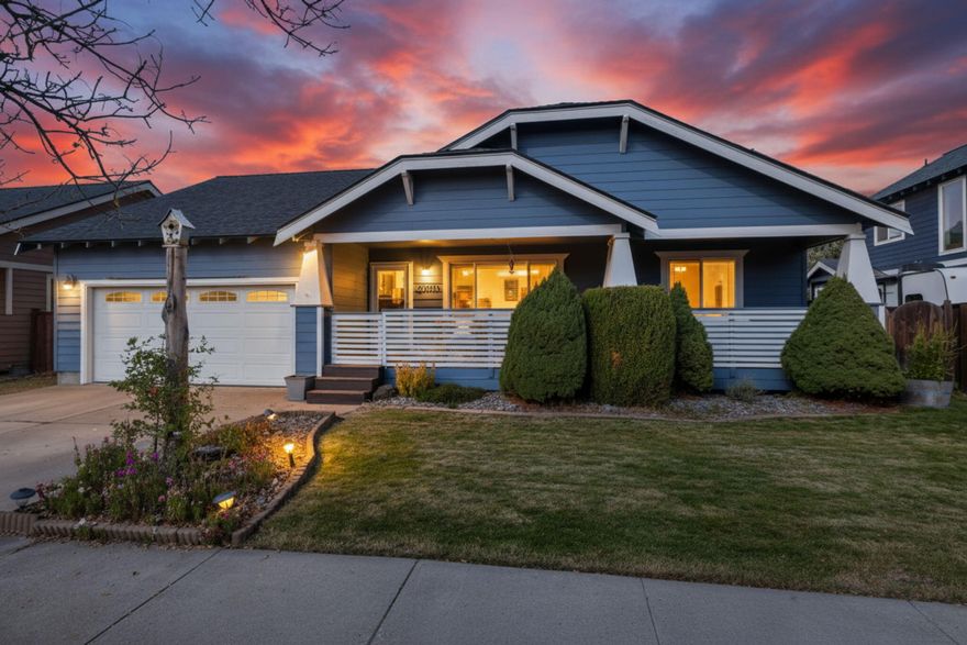 Located in a quiet, established neighborhood on Bend's northeast side, this well-kept single-level home offers comfort, convenience, and room to breathe. The open layout features vaulted ceilings, large windows, and a seamless flow from the living area to the kitchen, which includes generous counter space, ample cabinetry, and Brazilian cherry hardwood floors. The private primary suite has a walk-in closet and full bath, while two additional rooms provide flexibility for guests, work, or hobbies. Outside, a spacious fenced backyard is ideal for relaxing, gardening, or entertaining. Enjoy mature trees, peaceful streets, and a location close to parks, schools, shopping, restaurants, and medical services. A rare single-level opportunity in one of Bend's most convenient settings.